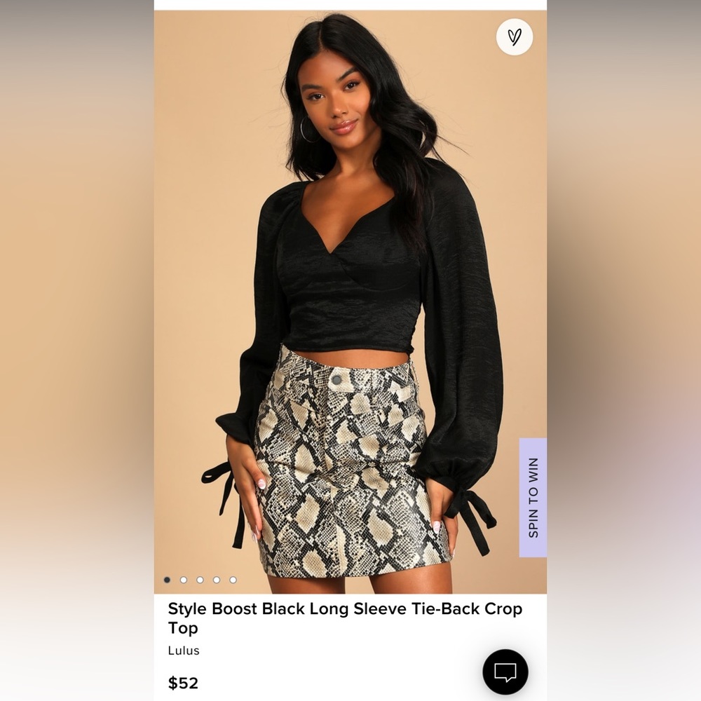 Long sleeve crop top